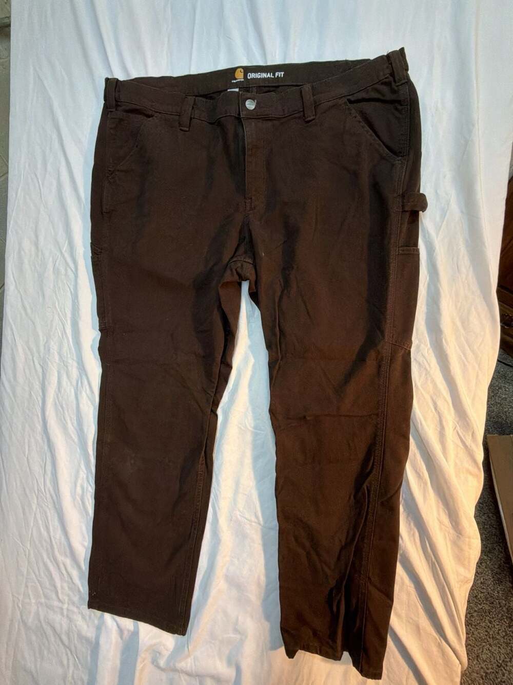 Carhartt Women's Original Fit Carpenter Work Pants Brown 20W